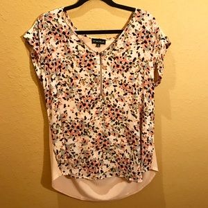 🛍 3FOR $15 🛍 Mixed Media Top With Zipper Size XL